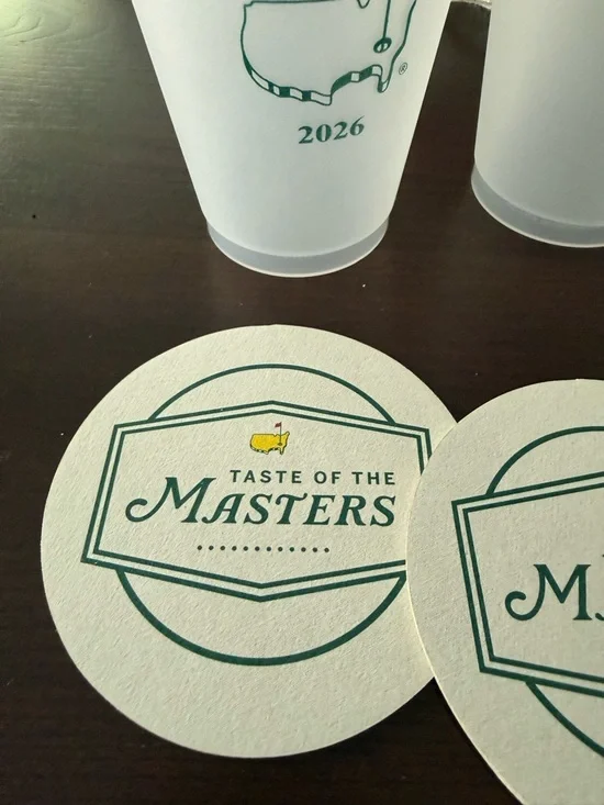 2026 Masters Plastic Souvenir Cups and 4 Coasters - Picture 5 of 5